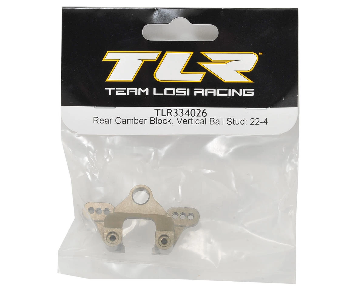 Team Losi Racing Aluminum Rear Camber Block (Vertical Ball Stud) 4 Team Losi Racing Aluminum Rear Camber Block (Vertical Ball Stud) - Image 2