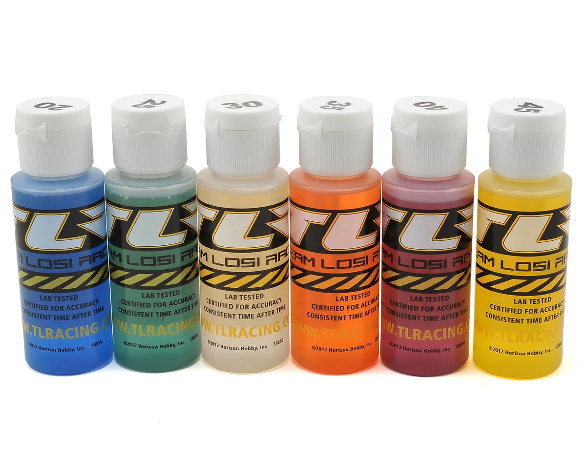 Team Losi Racing Silicone Shock Oil Six Pack (20, 25, 30, 35, 40, 45wt) (2oz) 3 Team Losi Racing Silicone Shock Oil Six Pack (20, 25, 30, 35, 40, 45wt) (2oz)