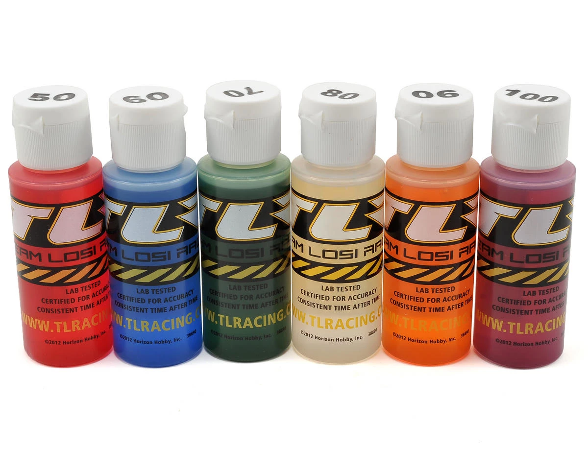 Team Losi Racing Silicone Shock Oil Six Pack (50, 60, 70, 80, 90, 100wt) (2oz) 3 Team Losi Racing Silicone Shock Oil Six Pack (50, 60, 70, 80, 90, 100wt) (2oz)